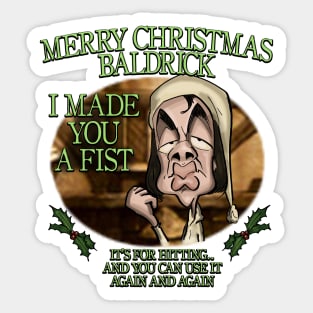 Merry Christmas Baldrick Sticker